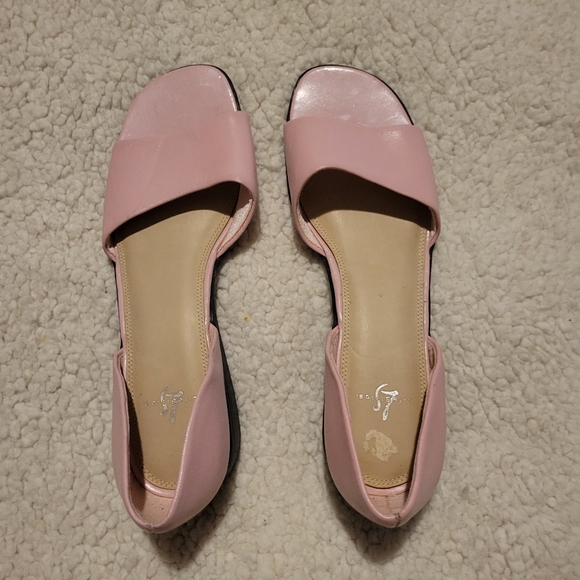 WOMENS LIFESTRIDE LOW OPEN TOE PLATFORM SANDAL HEELS PINK SIZE 9 - Picture 3 of 9